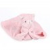 Alvókendő babáknak - rózsaszín cicás - 33cm