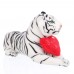 Cybil - plüss fehér tigris szívvel - 36cm