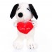 Snoopy plüss figura szívvel - 22cm