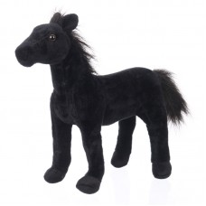 Azték - plüss fekete ló