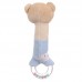 Baby plüss csörgő - kék maci - 21cm