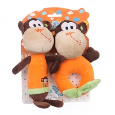 Baby plüss csörgő szett - két kis majom