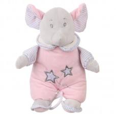Zenélő baby plüss - rózsaszín elefánt - 26cm