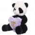 Peny - plüss panda lila szívvel - 35cm