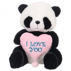 Peny - plüss panda rózsaszín szívvel - 35cm