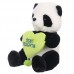 Peny - plüss panda zöld szívvel - 35cm