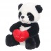 Panda maci szívvel - plüss panda - 18cm