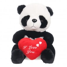 Panda maci szívvel - plüss panda - 25cm