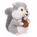 Treff - plüss szürke mókus - 29cm