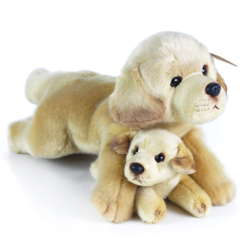 Amazon és Arti - plüss labrador mama kölykével - 33 cm Amazon és Arti - plüss labrador mama kölykével - 33 cm