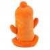 Narancssárga, puszit küldő plüss óvszer - 24cm