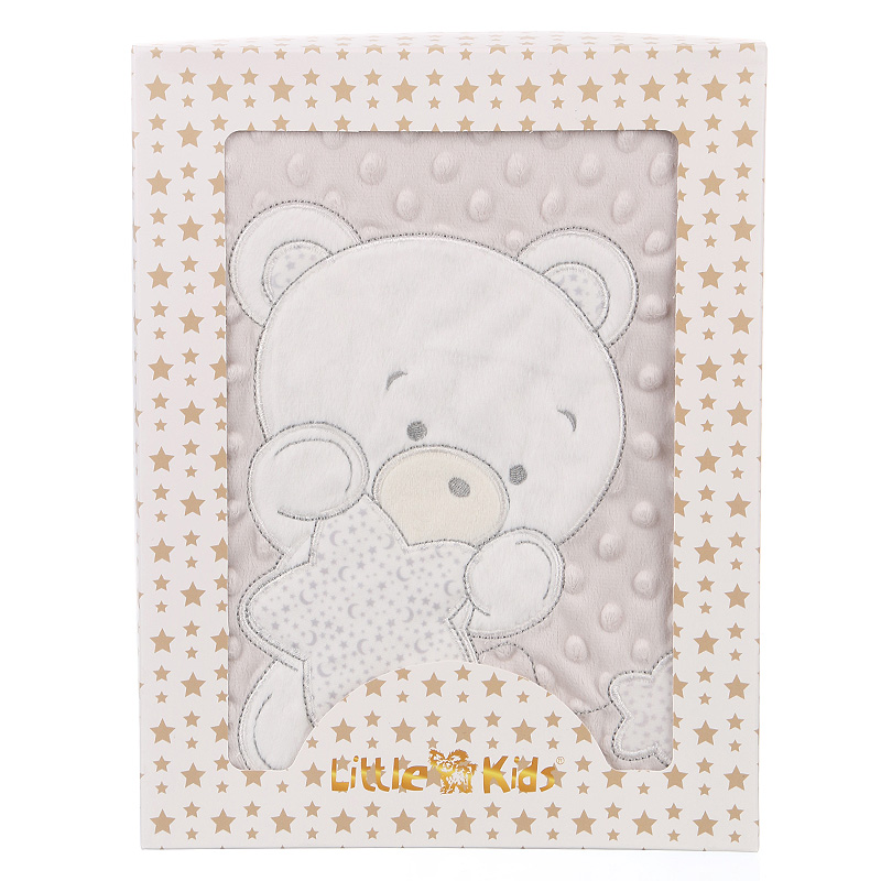 Baby plüss ajándékcsomag - bézs színű takaró